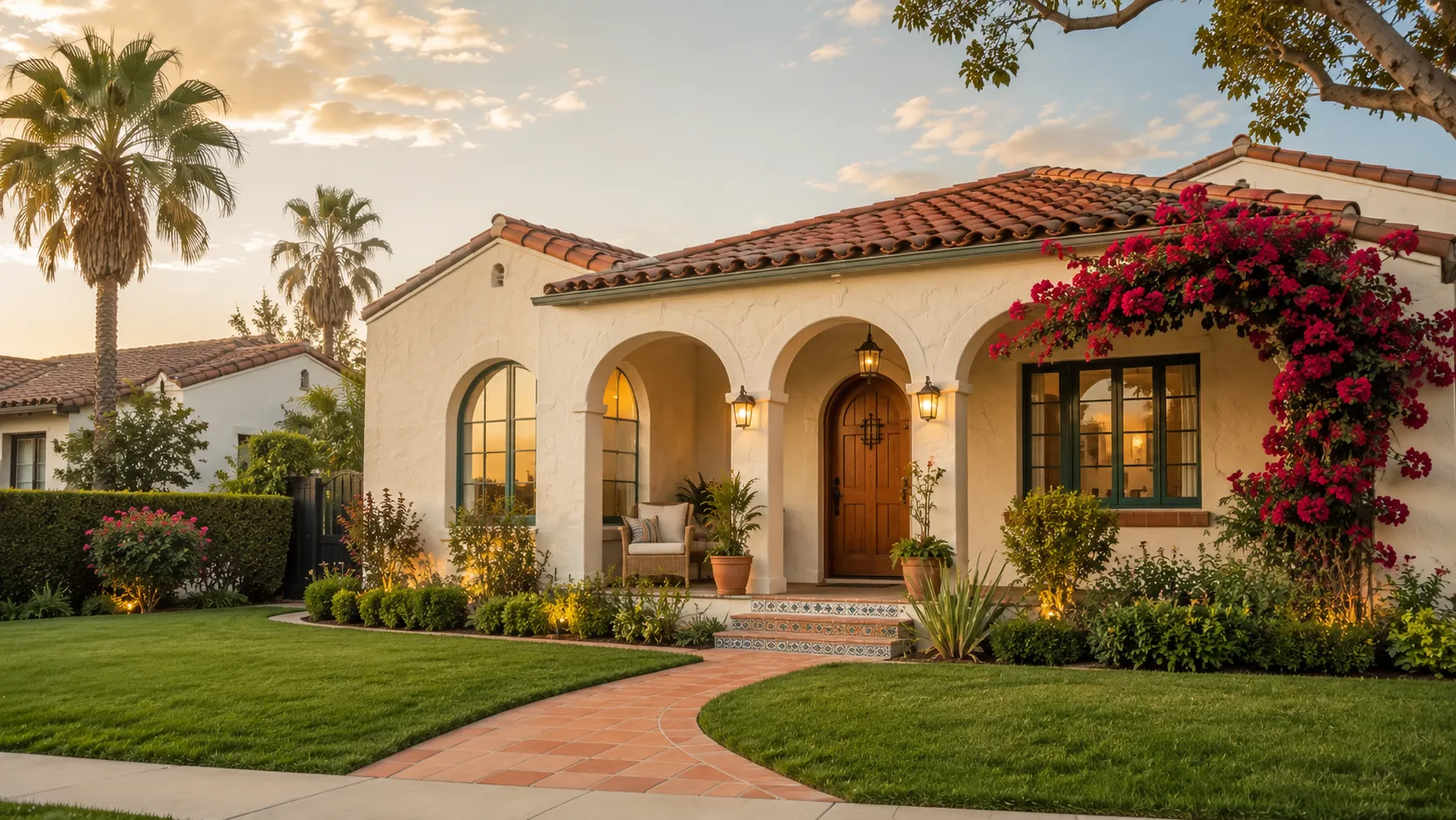 Warm Mediterranean charm at dusk